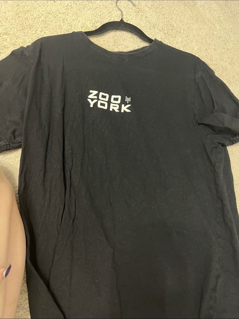Zoo York Black Tee with White Logo